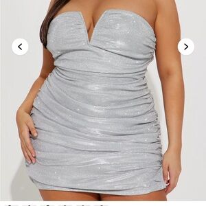 Baddie Metallic Mini Dress